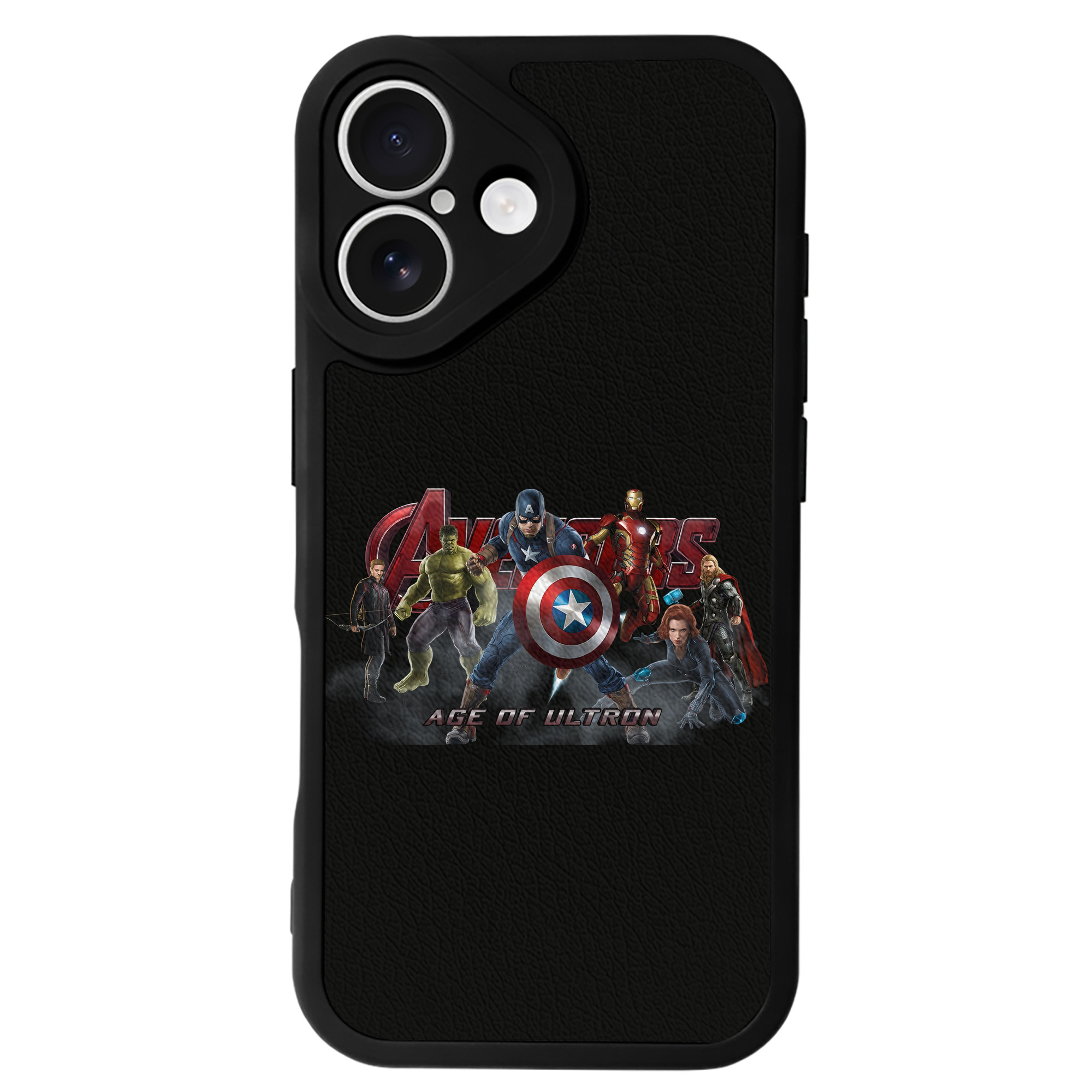 （画像用） アベンジャーズ The Avengers 【iPhone 16シリーズ対応】シリコンスマホケース（レザー調） 材質：シリコン